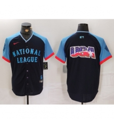 National League Navy 2024 All Star Big Logo Limited Stitched Baseball Jersey