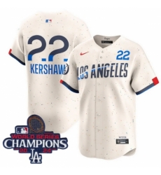 Los Angeles Dodgers Clayton Kershaw #22 Ice Cream 2024 World Series Champions Stitched MLB Jersey