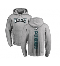 Philadelphia Eagles #12 Randall Cunningham Ash Backer Pullover Hoodie