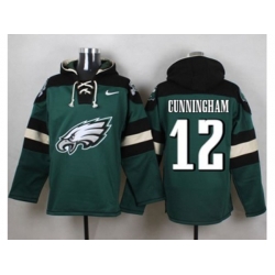Philadelphia Eagles #12 Randall Cunningham Green Player Pullover Hoodie Philadelphia Eagles #12 Randall Cunningham Green Player Pullover Hoodie