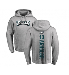 Philadelphia Eagles #13 Nelson Agholor Ash Backer Pullover Hoodie