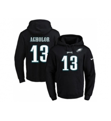 Philadelphia Eagles #13 Nelson Agholor Black Name & Number Pullover NFL Hoodie
