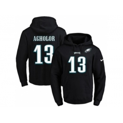 Philadelphia Eagles #13 Nelson Agholor Black Name & Number Pullover NFL Hoodie Philadelphia Eagles #13 Nelson Agholor Black Name & Number Pullover NFL Hoodie