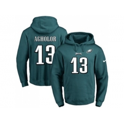Philadelphia Eagles #13 Nelson Agholor Midnight Green Name & Number Pullover NFL Hoodie Philadelphia Eagles #13 Nelson Agholor Midnight Green Name & Number Pullover NFL Hoodie