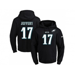 Philadelphia Eagles #17 Alshon Jeffery Black Name & Number Pullover NFL Hoodie Philadelphia Eagles #17 Alshon Jeffery Black Name & Number Pullover NFL Hoodie