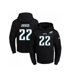 Philadelphia Eagles #22 Sidney Jones Black Name & Number Pullover NFL Hoodie