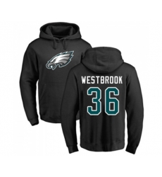 Philadelphia Eagles #36 Brian Westbrook Black Name & Number Logo Pullover Hoodie