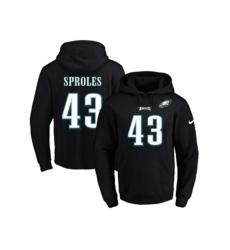 Philadelphia Eagles #43 Darren Sproles Black Name & Number Pullover NFL Hoodie