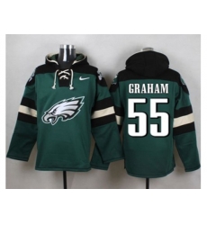 Philadelphia Eagles #55 Brandon Graham Green Player Pullover Hoodie