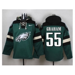 Philadelphia Eagles #55 Brandon Graham Green Player Pullover Hoodie Philadelphia Eagles #55 Brandon Graham Green Player Pullover Hoodie