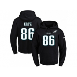 Philadelphia Eagles #86 Zach Ertz Black Name & Number Pullover NFL Hoodie Philadelphia Eagles #86 Zach Ertz Black Name & Number Pullover NFL Hoodie