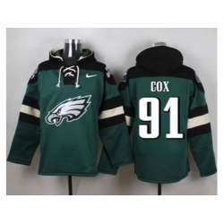 Philadelphia Eagles #91 Fletcher Cox Green Player Pullover Hoodie Philadelphia Eagles #91 Fletcher Cox Green Player Pullover Hoodie
