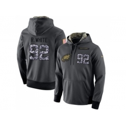 Philadelphia Eagles #92 Reggie White Stitched Black Anthracite Salute to Service Player Performance Hoodie Philadelphia Eagles #92 Reggie White Stitched Black Anthracite Salute to Service Player Performance Hoodie