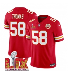 Kansas City Chiefs #58 Derrick Thomas Red 2025 Super Bowl LIX F.U.S.E. Vapor Limited Stitched Football Jersey