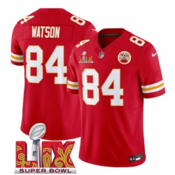 Kansas City Chiefs #84 Justin Watson Red 2025 Super Bowl LIX F.U.S.E. Vapor Limited Stitched Football Jersey