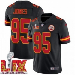 Kansas City Chiefs Chris Jones #95 Black 2024 2025 Super Bowl LIX F U S E Stitched Jersey