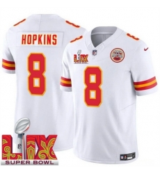 Kansas City Chiefs DeAndre Hopkins #8 White 2024 2025 Super Bowl LIX F U S E Stitched Jersey