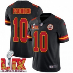 Kansas City Chiefs Isiah Pacheco #10 Black 2024 2025 Super Bowl LIX F U S E Stitched Jersey