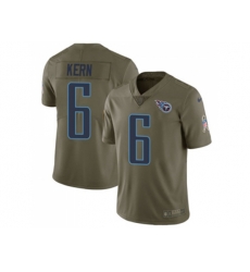 Tennessee Titans #6 Brett Kern Olive Men Stitched NFL Limited 2017 Salute To Service Jersey