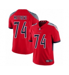 Tennessee Titans #74 Bruce Matthews Limited Red Inverted Legend Football Jersey