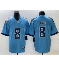 Tennessee Titans #8 Will Levis Blue Vapor Untouchable Stitched Jersey