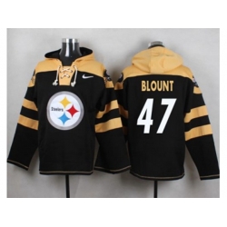 Pittsburgh Steelers #47 Mel Blount Black Player Pullover NFL Hoodie