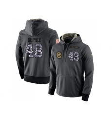 Pittsburgh Steelers #48 Bud Dupree Stitched Black Anthracite Salute to Service Player Performance Hoodie