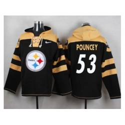 Pittsburgh Steelers #53 Maurkice Pouncey Black Player Pullover NFL Hoodie
