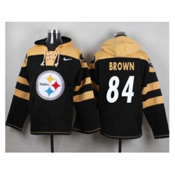 Pittsburgh Steelers #84 Antonio Brown Black Player Pullover NFL Hoodie