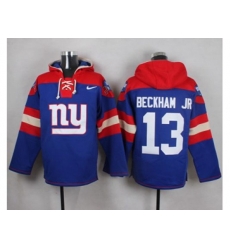 New York Giants #13 Odell Beckham Jr Royal Blue Player Pullover NFL Hoodie