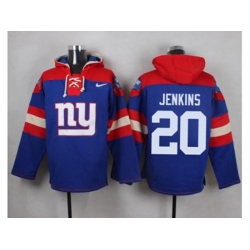 New York Giants #20 Janoris Jenkins Royal Blue Player Pullover NFL Hoodie