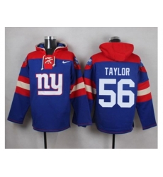 New York Giants #56 Lawrence Taylor Royal Blue Player Pullover NFL Hoodie