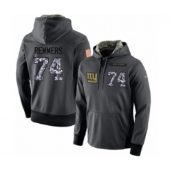 New York Giants #74 Mike Remmers Stitched Black Anthracite Salute to Service Player Performance Hoodie
