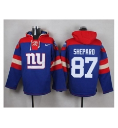 New York Giants #87 Sterling Shepard Royal Blue Player Pullover NFL Hoodie