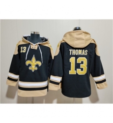 New Orleans Saints #13 Michael Thomas Black Ageless Must-Have Lace-Up Pullover Hoodie
