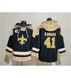 New Orleans Saints #41 Alvin Kamara Black Ageless Must-Have Lace-Up Pullover Hoodie