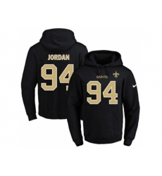 New Orleans Saints #94 Cameron Jordan Black Name & Number Pullover NFL Hoodie