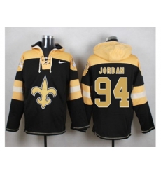 New Orleans Saints #94 Cameron Jordan Black Player Pullover Hoodie