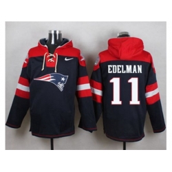 New England Patriots #11 Julian Edelman Navy Blue Player Pullover Hoodie New England Patriots #11 Julian Edelman Navy Blue Player Pullover Hoodie