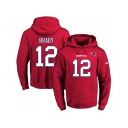 New England Patriots #12 Tom Brady Red Name & Number Pullover NFL Hoodie New England Patriots #12 Tom Brady Red Name & Number Pullover NFL Hoodie