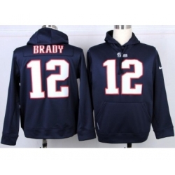 New England Patriots #12 tom brady blue[pullover hooded sweatshirt]