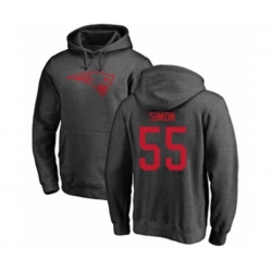 New England Patriots #55 John Simon Ash One Color Pullover Hoodie New England Patriots #55 John Simon Ash One Color Pullover Hoodie
