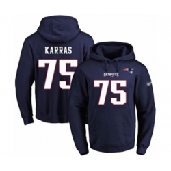 New England Patriots #75 Ted Karras Navy Blue Name & Number Pullover Hoodie New England Patriots #75 Ted Karras Navy Blue Name & Number Pullover Hoodie