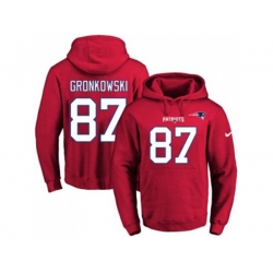 New England Patriots #87 Rob Gronkowski Red Name & Number Pullover NFL Hoodie New England Patriots #87 Rob Gronkowski Red Name & Number Pullover NFL Hoodie