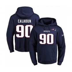 New England Patriots #90 Shilique Calhoun Navy Blue Name & Number Pullover Hoodie New England Patriots #90 Shilique Calhoun Navy Blue Name & Number Pullover Hoodie