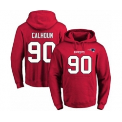 New England Patriots #90 Shilique Calhoun Red Name & Number Pullover Hoodie New England Patriots #90 Shilique Calhoun Red Name & Number Pullover Hoodie