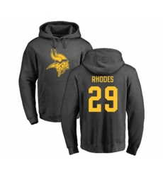 Minnesota Vikings #29 Xavier Rhodes Ash One Color Pullover Hoodie