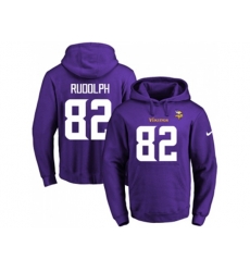 Minnesota Vikings #82 Kyle Rudolph Purple Name & Number Pullover NFL Hoodie