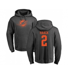 Miami Dolphins #2 Matt Haack Ash One Color Pullover Hoodie