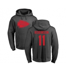 Kansas City Chiefs #11 Demarcus Robinson Ash One Color Pullover Hoodie